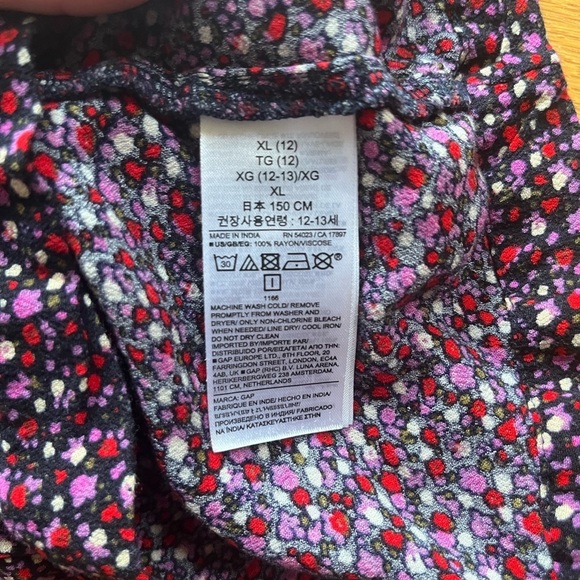 GAP Kids Dress - button front Multicolor Floral dress - Picture 3 of 4